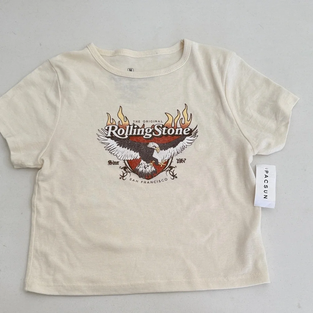 Pacsun Rolling Stones Baby Tee Medium NWT